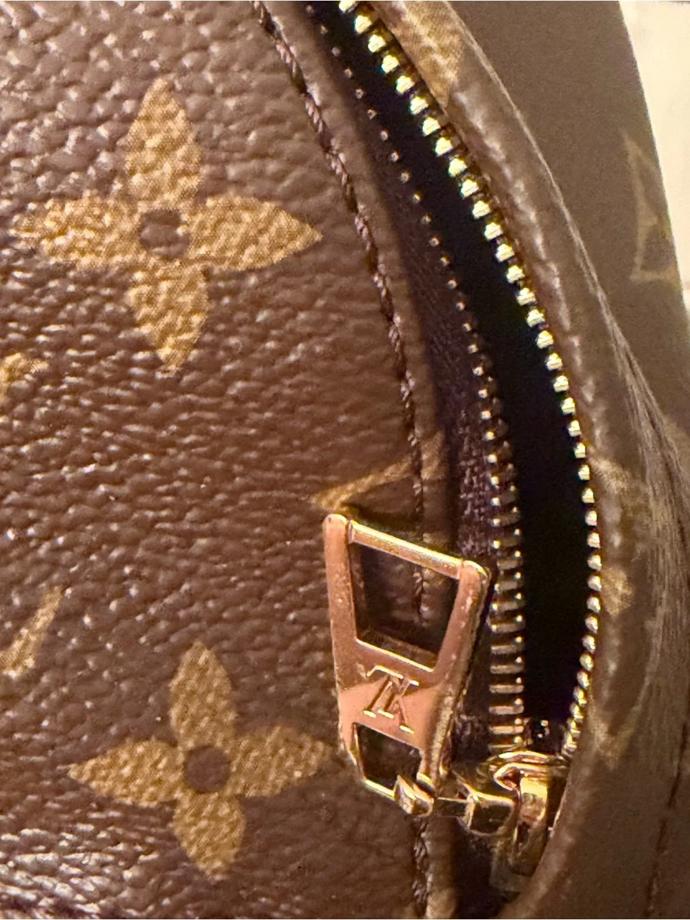 Louis Vuitton Monogram Canvas Mini Backpack in Brown and Gold